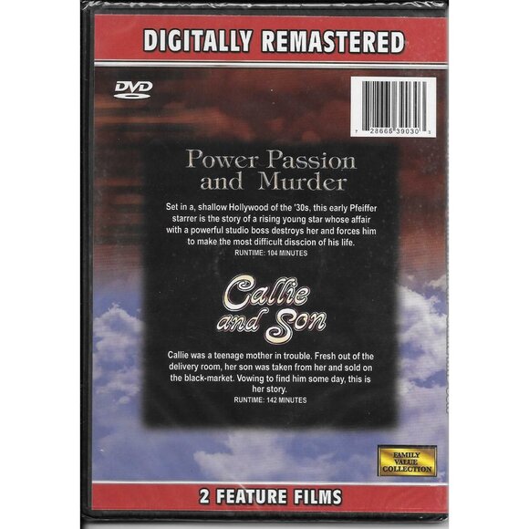 Power Passion And Murder / Callie And Son Starring Michelle Pfeiffer dvd4016 - Picture 2 of 2